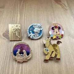 \ 非売品 ・5点セット/JCB ディズニーカードクラブ会員特典 ピンバッジ
