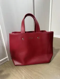 FURLA ハンドバッグ　赤　スクエア