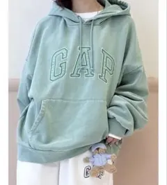 希少 GAP ファー パーカー 平成 Y2K グランジ グリッター ギミック 
