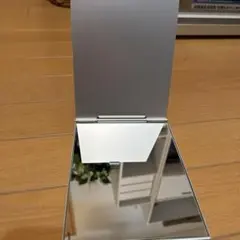 シルバー 折りたたみコンパクトミラー