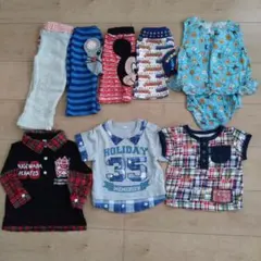 サイズ80 ベビー用 子供服 男の子 8点 春服 夏服 保育園用 まとめ売り