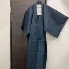 ダークブルー 着物 シンプルデザイン