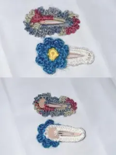 ハンドメイド　こども　ヘアクリップ 2個セット