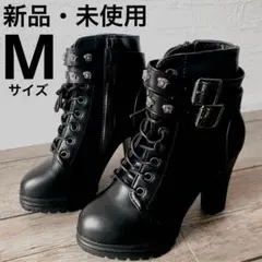 レースアップブーツ 黒