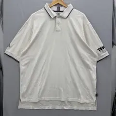 ビッグサイズ アディダス CLIMALITE ポロシャツ XL ホワイト 袖ロゴのサムネイル
