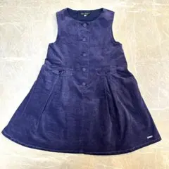 BeBe ネイビー ジャンバースカート 130cm