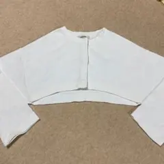 ホワイト クロップドカーディガン