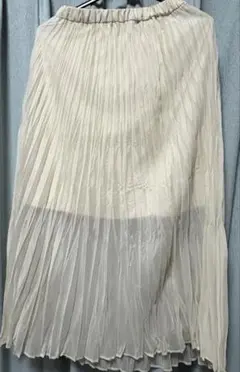 LOWRYS FARM プリーツロングスカート アイボリー