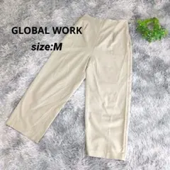 グローバルワーク GLOBAL WORK ワイドパンツ 【M】 ベージュ