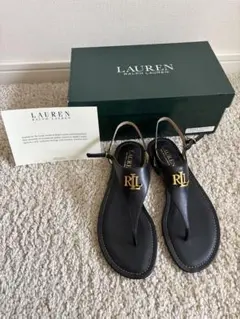 【新品未使用】LAUREN RALPH LAUREN トングサンダル ブラックのサムネイル