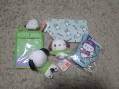 サンリオ ポチャッコ グッズ 5点セット ポーチ キーホルダー