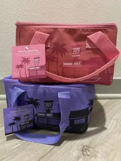 新色　Trader Joe's トレジョ　ミニ保冷バック　ピンク　ラベンダー