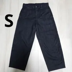 UNIQLO ユニクロ　ワイドテーパードジーンズ　デニム ブラック　 S　美品