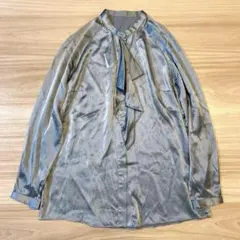 美品】ジョルジオアルマーニ シルクタッチ フリルカラー ブラウス 