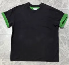 BOTTEGA VENETA 黒緑 ダブルレイヤード Tシャツ 刺繍のサムネイル