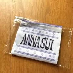 新品未使用★ ANNA SUI アナスイ　ロゴ　ファスナーポーチ　ノベルティのサムネイル