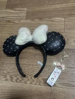 【24時間以内発送】ディズニーカチューシャホルダーミニーキルティングカチューシャ