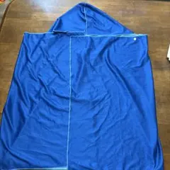 冷感タオルフード付き メッシュポンチョ ブルーのサムネイル