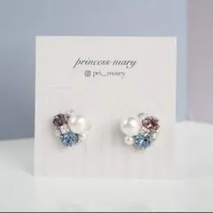 シルバー》lt.アメジスト&lt.サファイア♡﻿jewelry bijouピアス