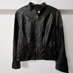 COLE HAAN SIGNATURE フェイクレザージャケット 【S】黒