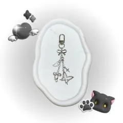 シルバーチャーム 蝶 リボン 羽