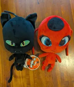 ミラキュラス レディバグ＆シャノワール デフォルメぬいぐるみ