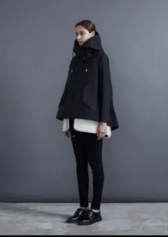 B14932 美品　ザリラクス　ショートモッズコート　ファーライナー　黒　40 THE RERACS ザリラクス LOOSE SHORT MODS COAT ルーズ ショート