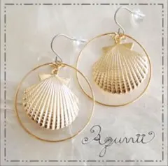 Aquvii☆貝殻モチーフ☆アクビオリジナルピアス☆ Sound good☆