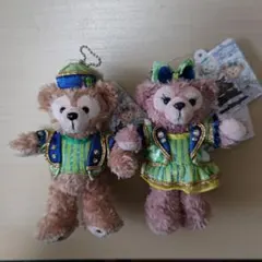 ダッフィーとシェリーメイぬいぐるみバッチ