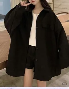 オーバーサイズシャツ ブラック