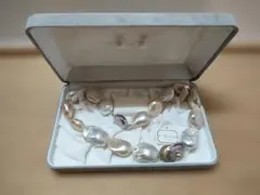 定価16万円】大粒 バロックパール ネックレス SILVER刻印 タグ付 箱有 