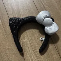 キティスパンコールカチューシャ シルバーリボン付き