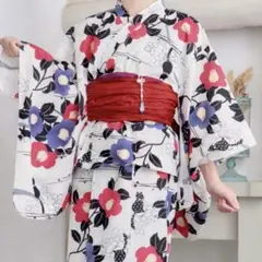 アリサナ 浴衣　ツバキ　白