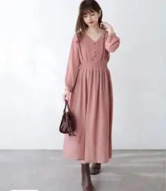 ナチュラルクチュール＊ピンタックプリーツお上品ワンピース