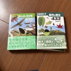ポケット図鑑 田んぼの生き物400・都市の樹木433 2冊セット