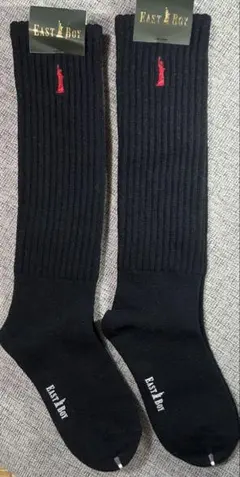【新品未使用】 EASTBOY スクールソックス ハイソックス ブラック 2足