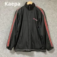 Kaepa 黒 ストライプ ナイロンジャケット　フードありのサムネイル