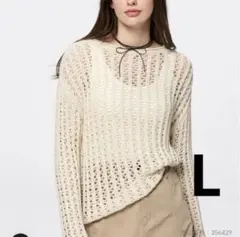 メッシュセーター ナチュラル GU