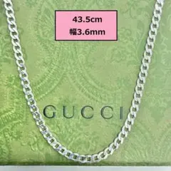 美品✨ グッチ ネックレス 喜平チェーン 45cm シルバー Ag 幅2.2mm