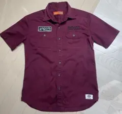 ディッキーズ DICKES 半袖ワッペン/刺繍入りワークシャツ L