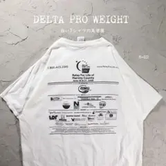 00’s DELTA PRO WEIGHT 白Tシャツ 企業ロゴのサムネイル