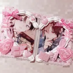 ホイップデコ トレカケース ピンク 量産型 リボン ペア