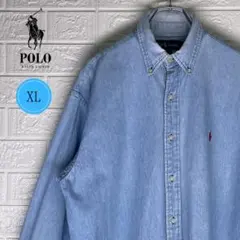 【24時間以内　匿名発送】ラルフローレン　BD長袖デニムシャツ　US-Mサイズ