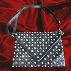 柔らかレザー▪ヘビメタ▪ロック▪スタッズショルダーバッグ ▪パンク