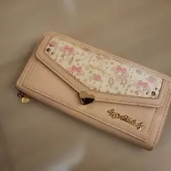 【ジャンク】マイメロディ柄 長財布 薄ピンク