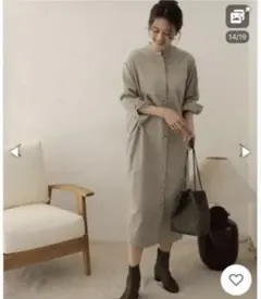 URBAN RESEARCH DOORS シャツワンピース M ベージュ