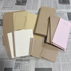 紙製封筒セット（茶色、クリーム、白、ピンク）
