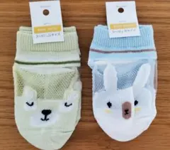 ベビー靴下 2足セット 3~12ヶ月　メッシュ　夏用