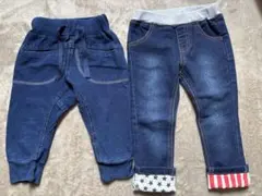 ベビー キッズ デニムパンツ 2枚セット 90cm
