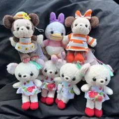 ディズニー　ミニーガーリーベア　ぬいぐるみ7体セット